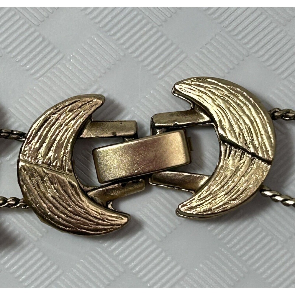 Vintage Slide Safari Animals Charm Bracelet Gold Tone Metal - Picture 6 of 13